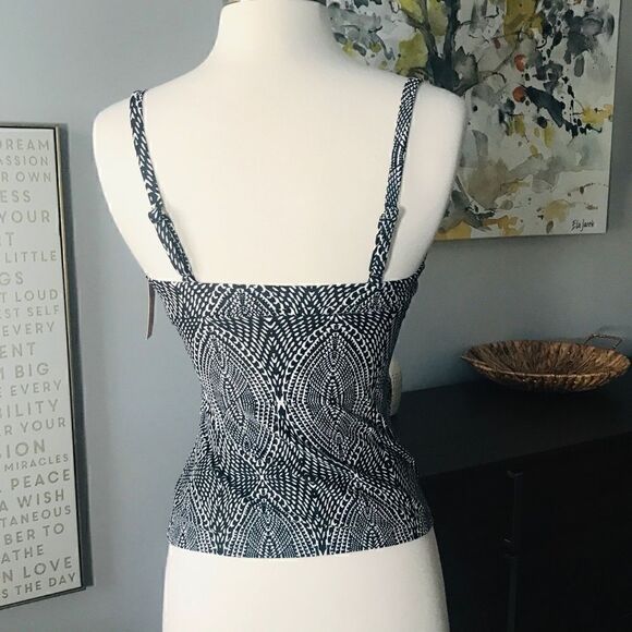 NWT Kona Sol Black White Tankini Top - Picture 4 of 9